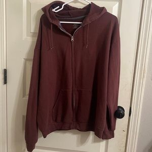 Brown zip up